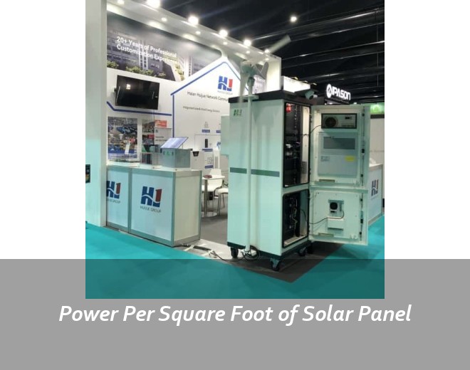 Power Per Square Foot of Solar Panel